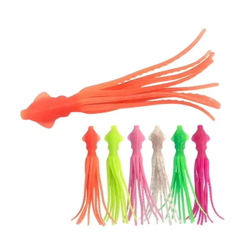 40pcs 8.5cm/2.6g New design TPR skirt soft lure jig head skirt DIY fishing accessory pink red white assist jigging hook