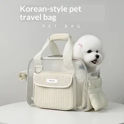 Bolsa de transporte transpirable para perros y gatos pequeños ligera