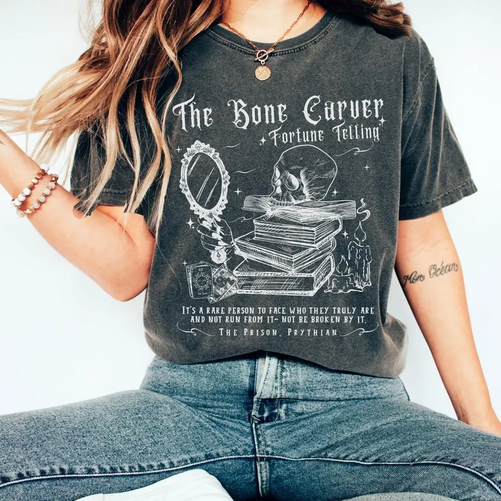 

Women Cotton T Shirt Bone Carver Shirt Actor Shirt SJM Universe Bookish Merch Sweatshirt Booktok Merch Graphic Tee