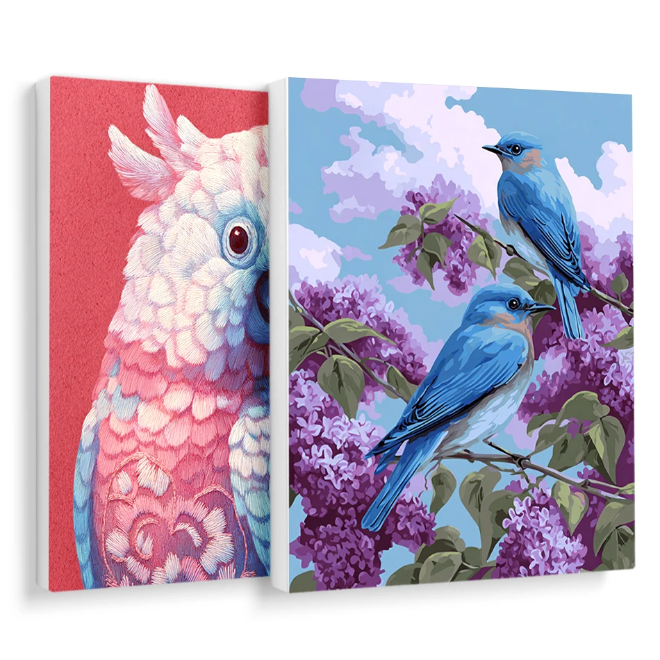 

RUOPOTY Paint By Numbers Colorful bird Animals Coloring By Numbers Drawing Canvas Art Painting Handiwork Color Markers Wall Art