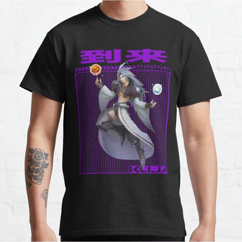 

FINAL FANTASY KUJA Gift t shirt for RPG gamer 100% cotton printed tee Men's Short Sleeve Graphic Clothes All size tops