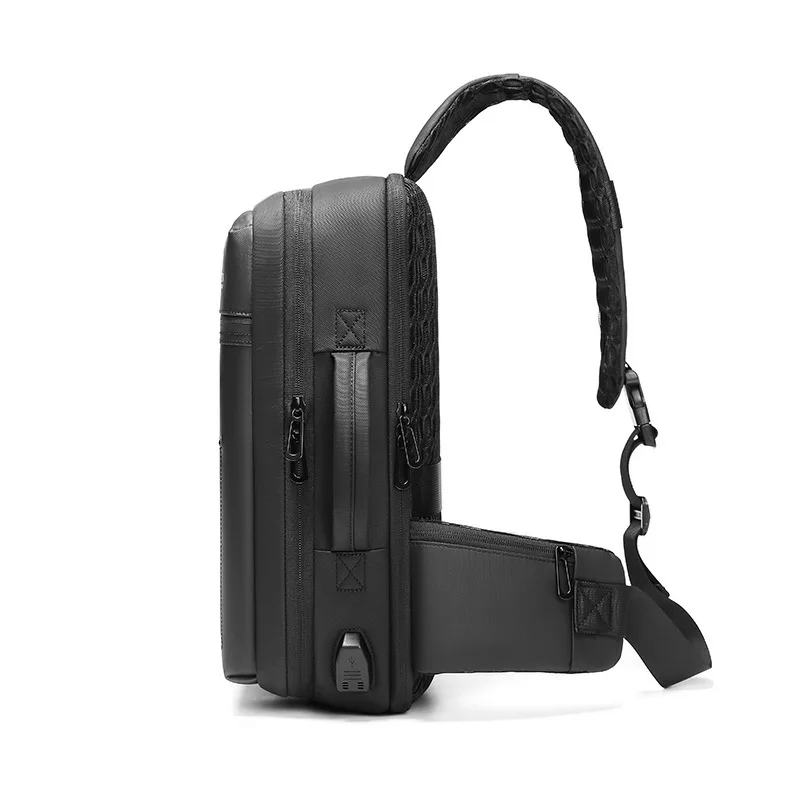 LED Screen Dynamic Sling Bag Waterproof APP Control Advertising Crossbody Bag Men Oxford Chest Pack Knapsack Bags with USB