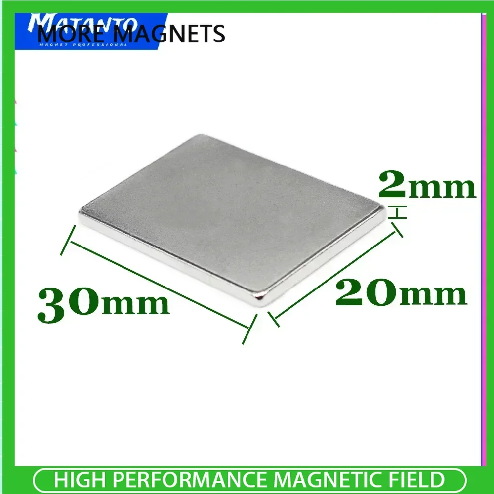 

30x20x2mm 30x20x3mm 30x20x4mm 30x20x5mm Quadrate Rare Earth Neodymium Magnet Block Permanent Magnet Strong Powerful Magnets