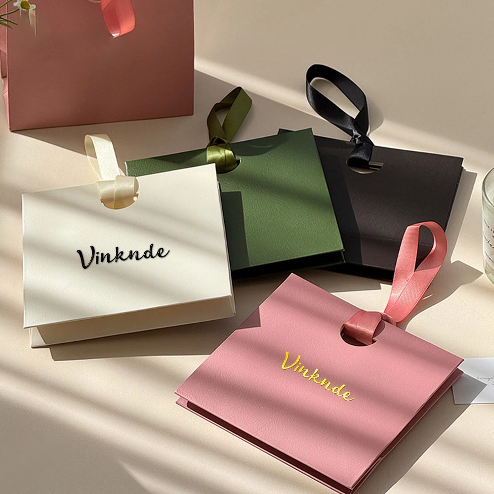 حقيبة تسوق ورقية صغيرة فاخرة لهدايا القهوة للمجوهرات شعار مطبوع مخصص مع مقبض شريطي أكياس تغليف السفر والزفاف #4