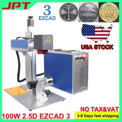 [US STOCK] 100W JPT M7 MOPA JPT grawer z laserem światłowodowym Ezcad 3.0 2.5D 3D do grawerowania metalu 60W JPT MOPA na biżuterię