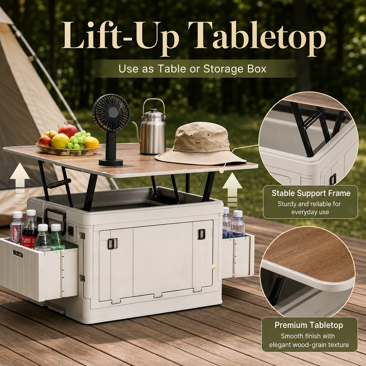 Selected Foldable Outdoor Camping Storage Box Car Home Large Capacity Multi Functional Camping Fishing Storage Organizer