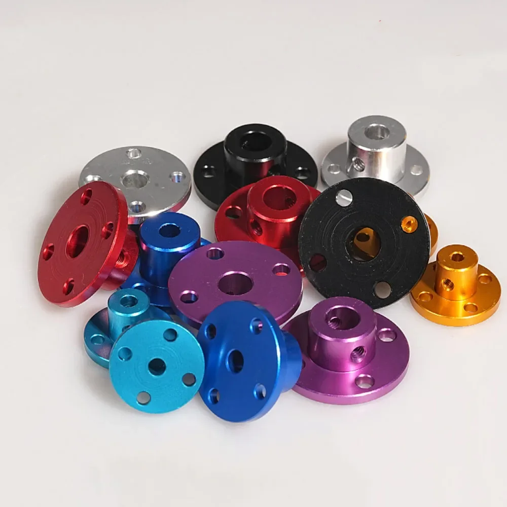 Color Anodized Aluminum Flange Coupling Shaft Fixing Hub Connector Motor Shaft Connecting Base 3mm/4mm/5mm/6mm/8mm