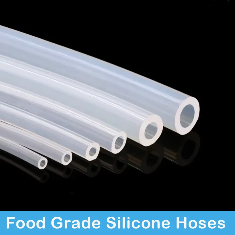 1M Silicone Rubber Hose Transparent Flexible Silicone Tube Diameter 1 2 4 5 6 7 8 9 10 11 12 14 16 18 20 30 50mm Tube Food Grade