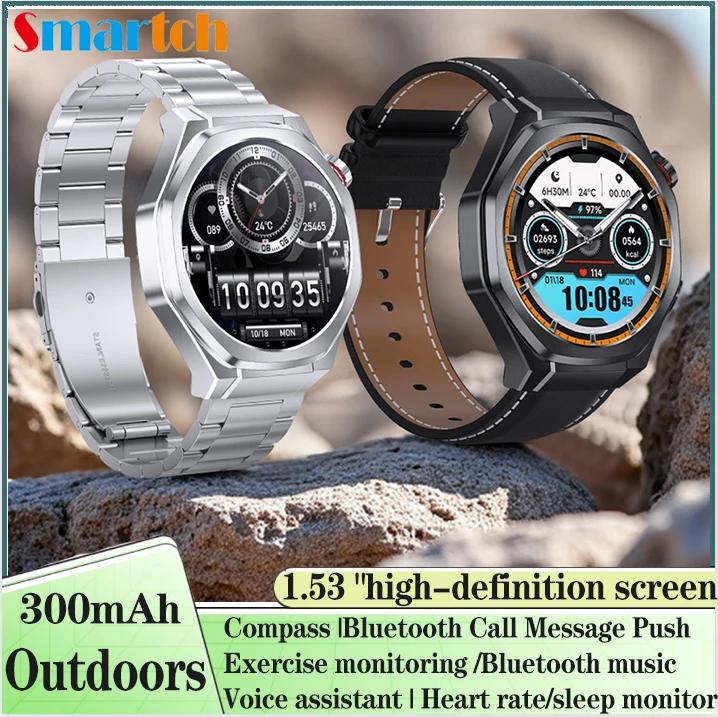 

Смарт-часы для мужчин, SOS, GPS, компас, BT, умные часы для вызова, водонепроницаемые, спортивные, монитор здоровья сна, высота, давление, сообщение, Push