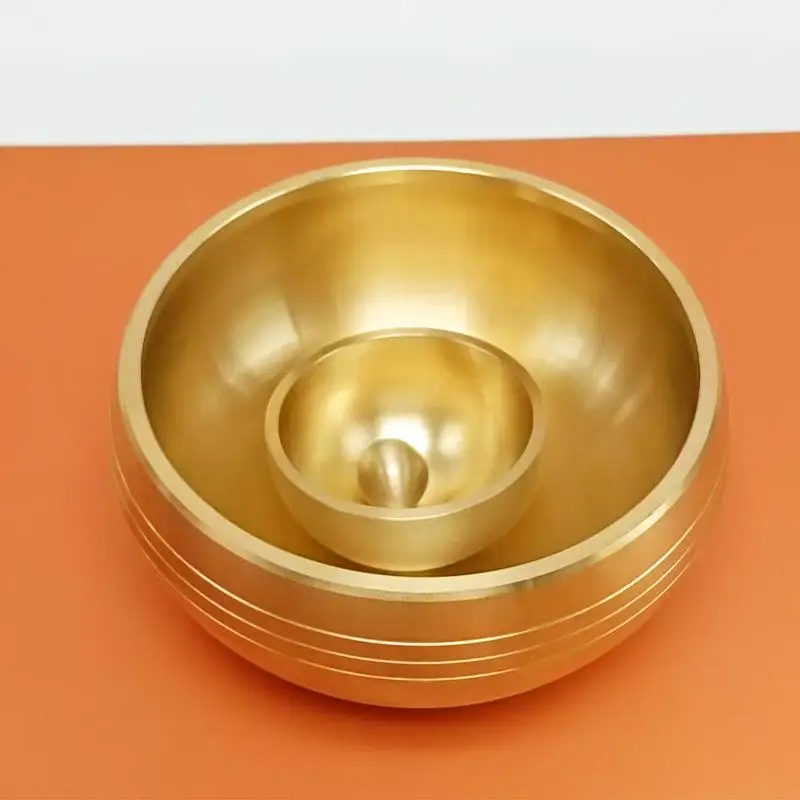 New Brass Singing Bowl Sanskrit Yoga Meditation For Sound Handmade Healing Stress Relief  Mindfulness Instrument