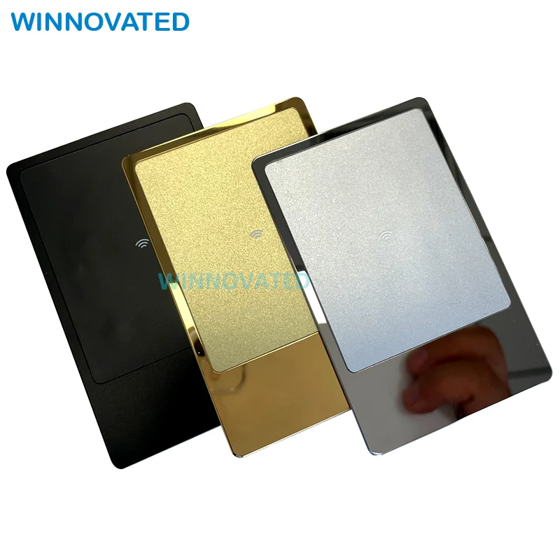 Customized.product.Gold 24K Metal Digital Business NFC Card Mirror