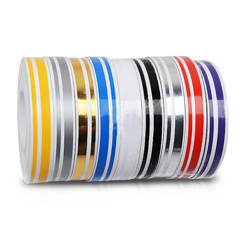 9.8m 1 Roll Striping Pin Stripe Steamline Double Line Tape Car Body Decal Vinyl Sticker Car Decoration Styling Tools Multicolor