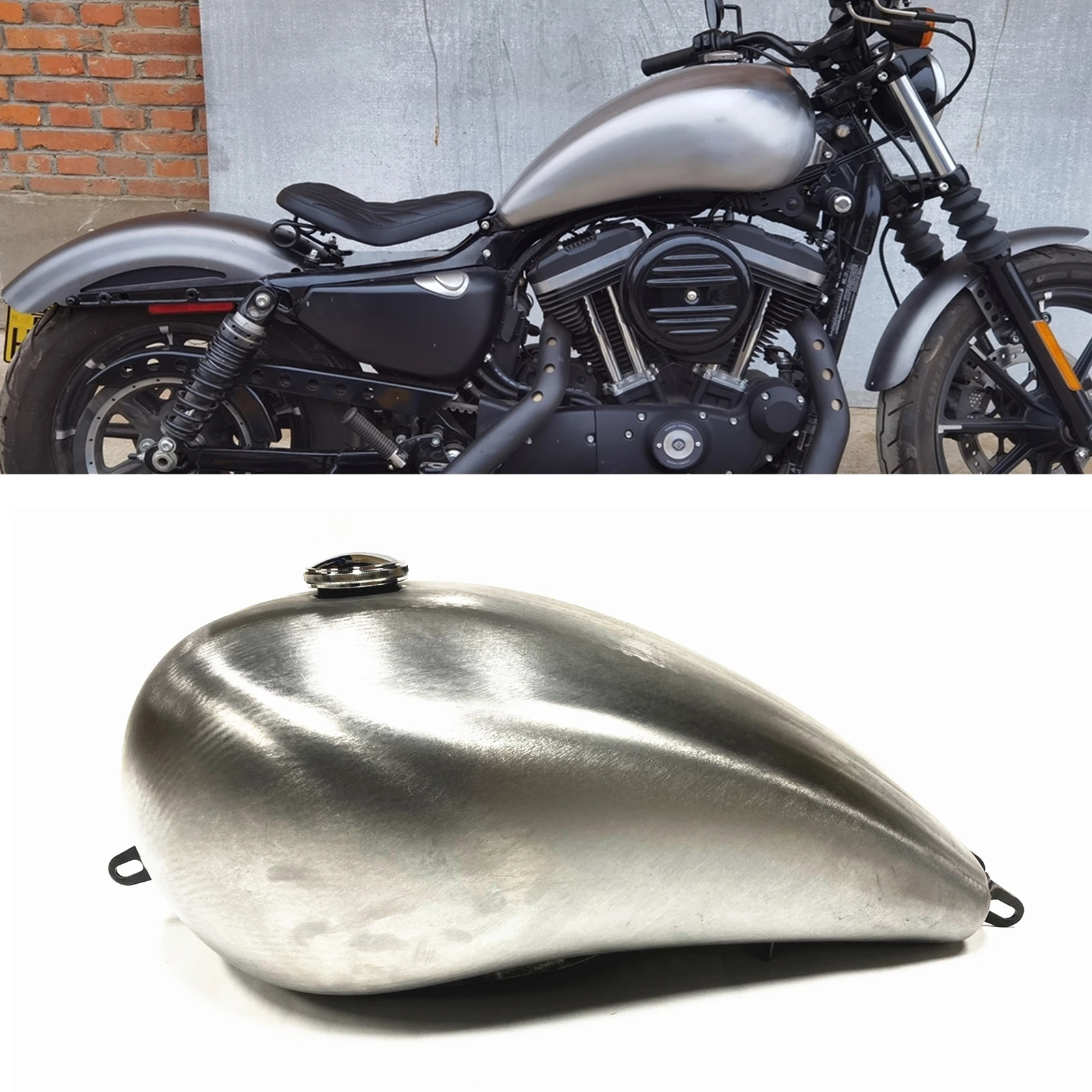 

For Harley-Davidson Sportster XL 883 1200 48 Forty Eight XL1200X 2007-2022 Motorcycle 20L Petrol Gas Fuel Tank With Cap