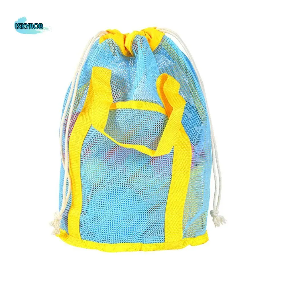 

Drawstring Mesh Toiletries Bag Foldable Handheld Beach Storage Bag Cosmetic Bag Tote Bag Toy Organizer Travel