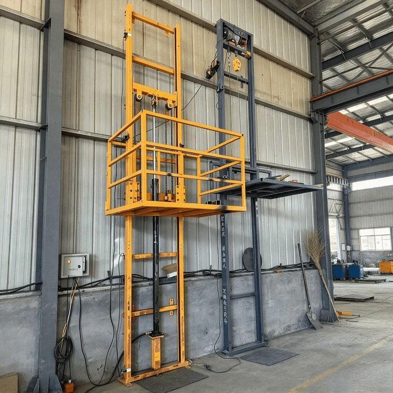 Simple Electric Hoist Cargo Lift Platform Factory Warehouse Guide Rail Electric Hydraulic Small Cargo Lift Elecvator