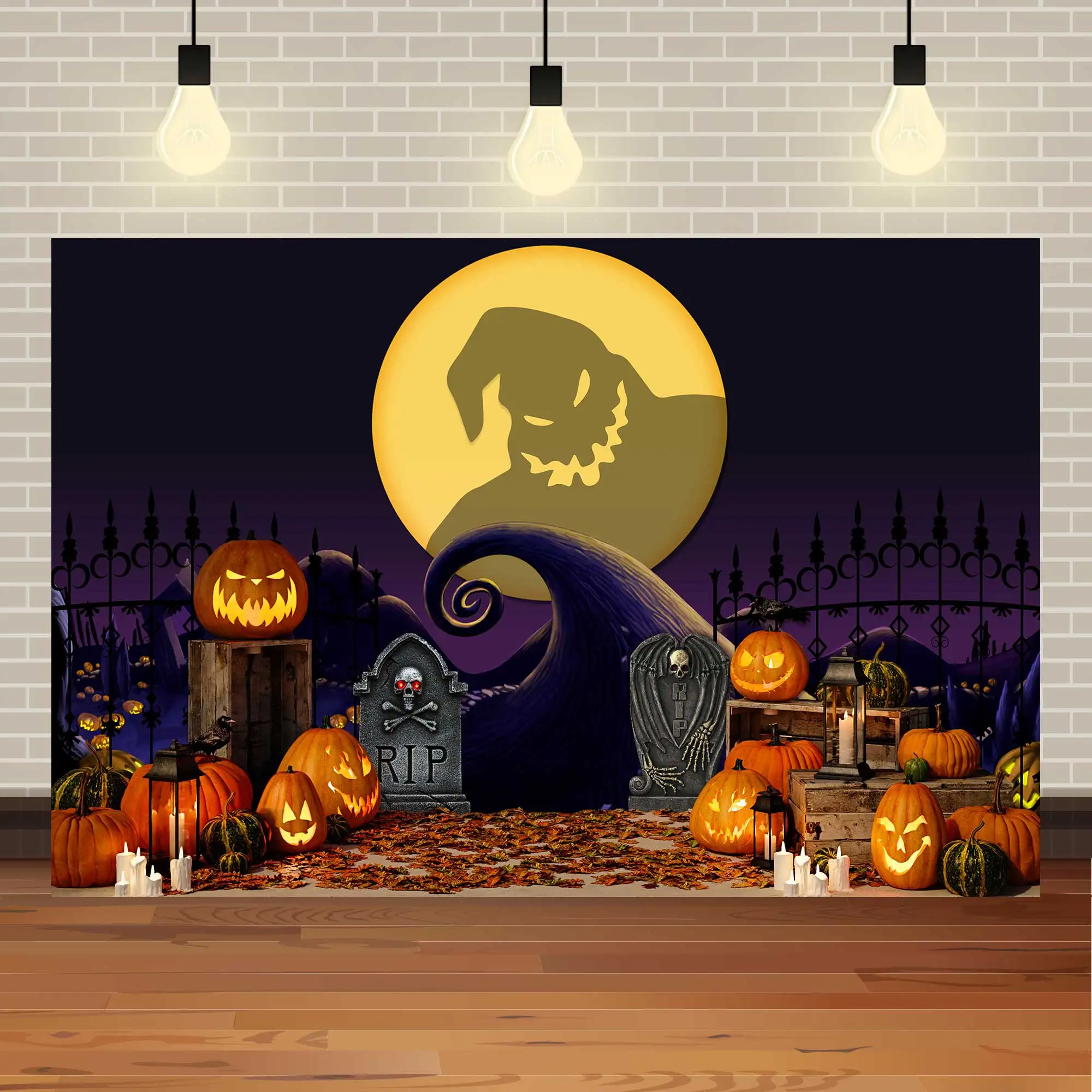 NeoBack Halloween Party Backdrop Baby Autumn Pumpkin Background Castle Skull Moon Photography Decor Photo Studio Phorocall