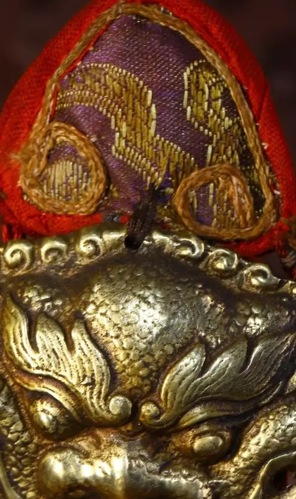 Bronze Garuda Dhwaja Buddha Head Prayer Flags Amulet Pendant hanging screen Town house