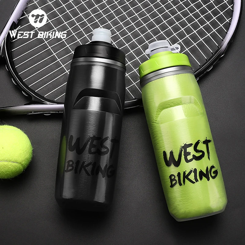 WEST BIKING Cycling 620ML Water Bottle PP Cup Leak-proof Shaker Cold And Heat Preservation Outdoor Drinkware Gym Bicycle Bottle