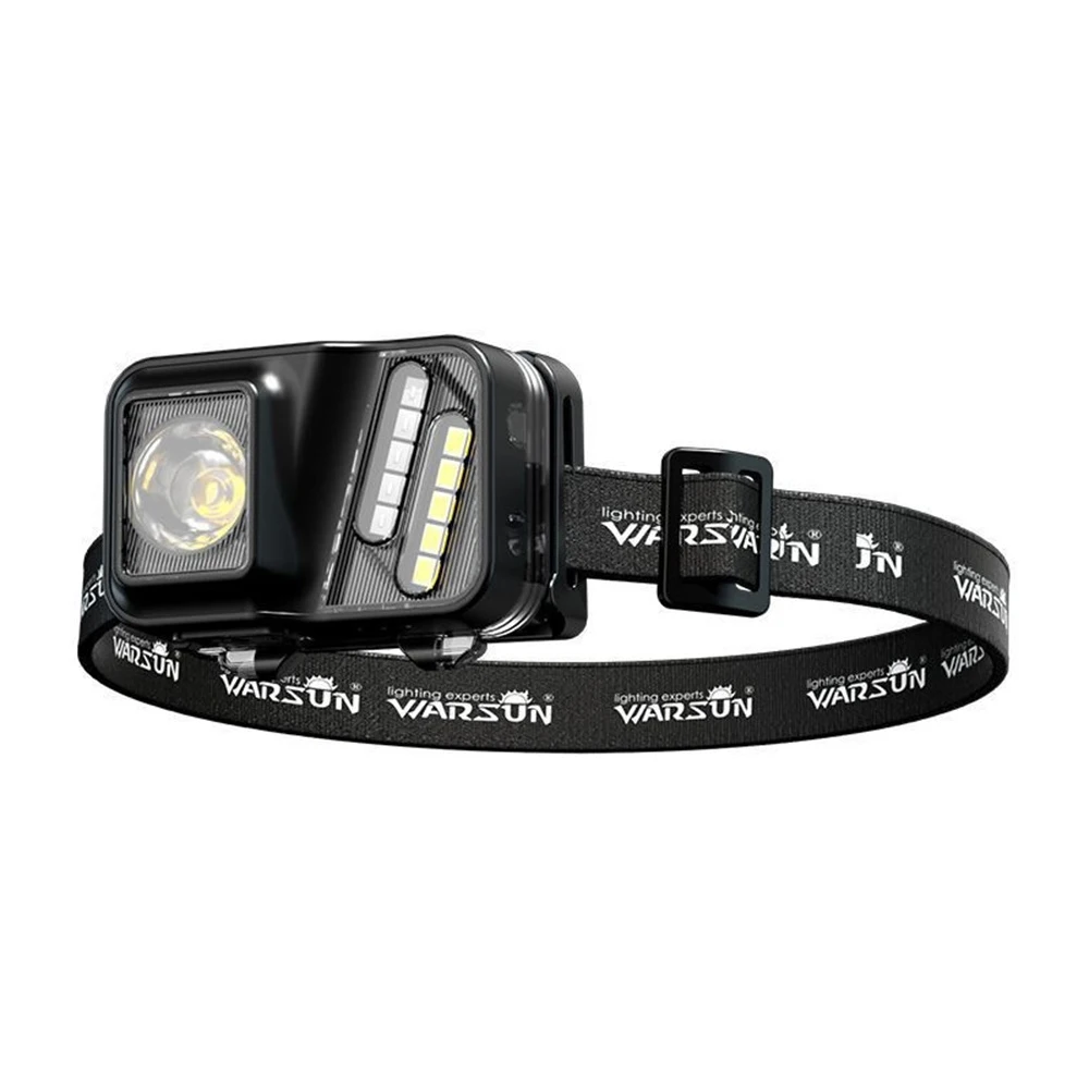 Wiederaufladbare, leichte Stirnlampe, 750 Lumen, Lauf- und Helmlicht, LED-Stirnlampe mit Bewegungssensor, 5 Modi,