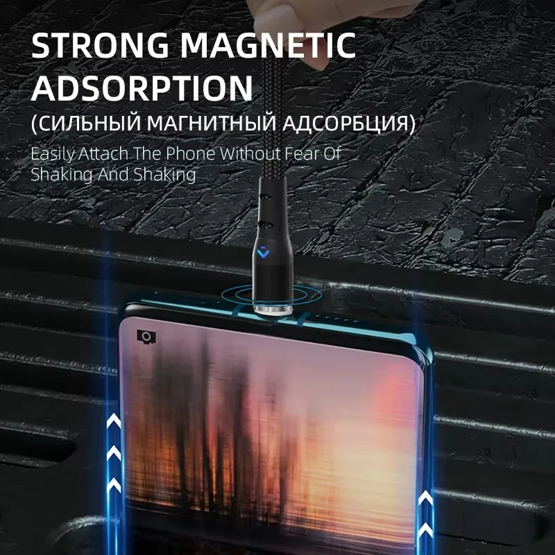 كابل USB C مغناطيسي 5A شحن سريع للغاية Micro USB Type C لهاتف iPhone 13 Samsung Xiaomi Huawei P30 Android كابل بيانات الشحن