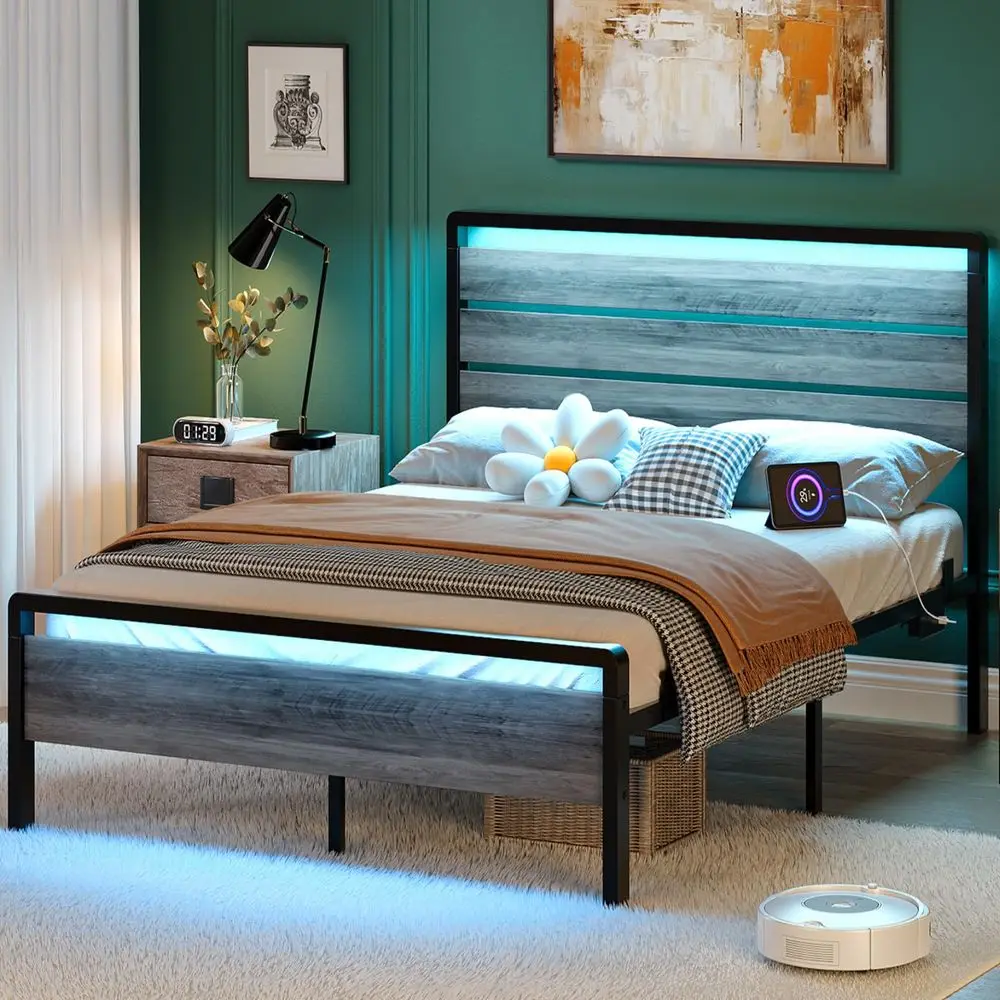 Queen Platform Bed …
