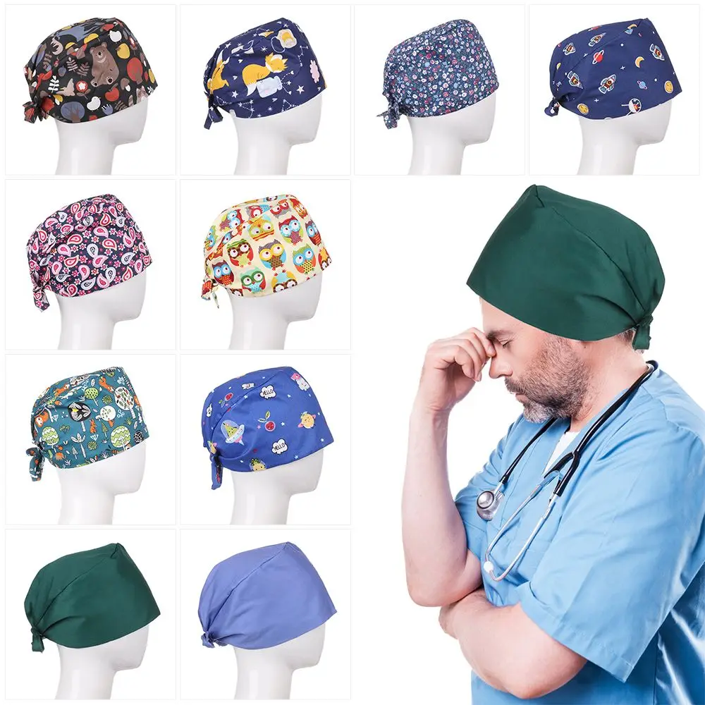 مرنة للمنزل جولة رقيق قبعة طباعة قبعات فرك قبعة الأزهار منتفخ