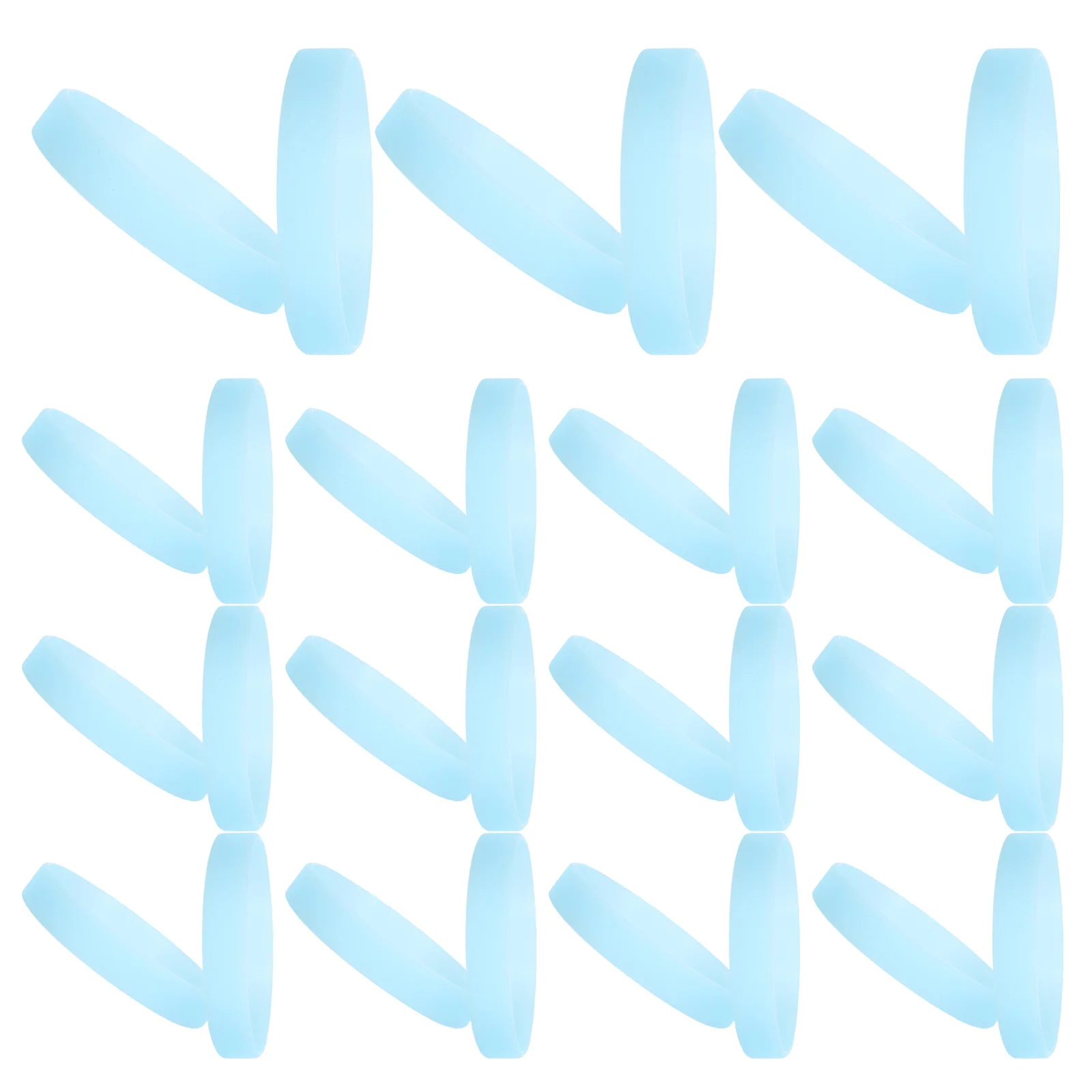 40 Uds. Pulseras de silicona con brillo nocturno, estiramiento en blanco, Color sólido, impermeables para deportes al aire libre, seguridad, recuerdos de fiesta, eventos