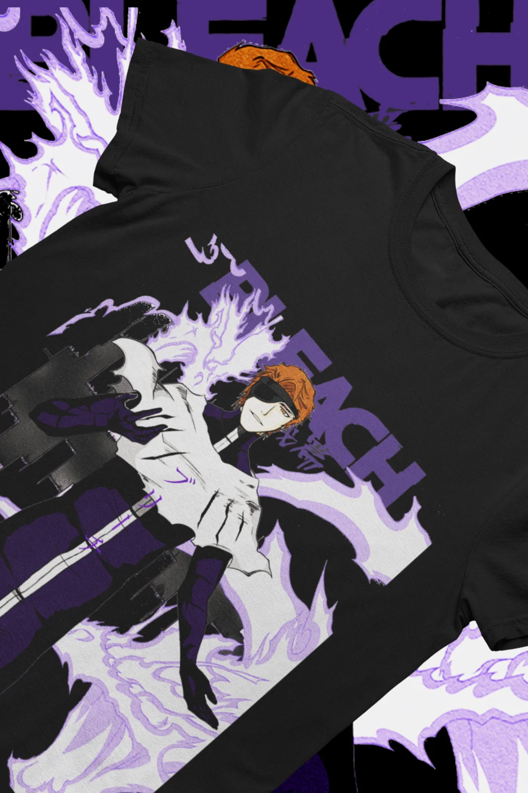 Aizen Shirt Jugram Tshirt Bleach Anime T-Shirt Yhwach Zaraki Kenpachi Ichigo Tee