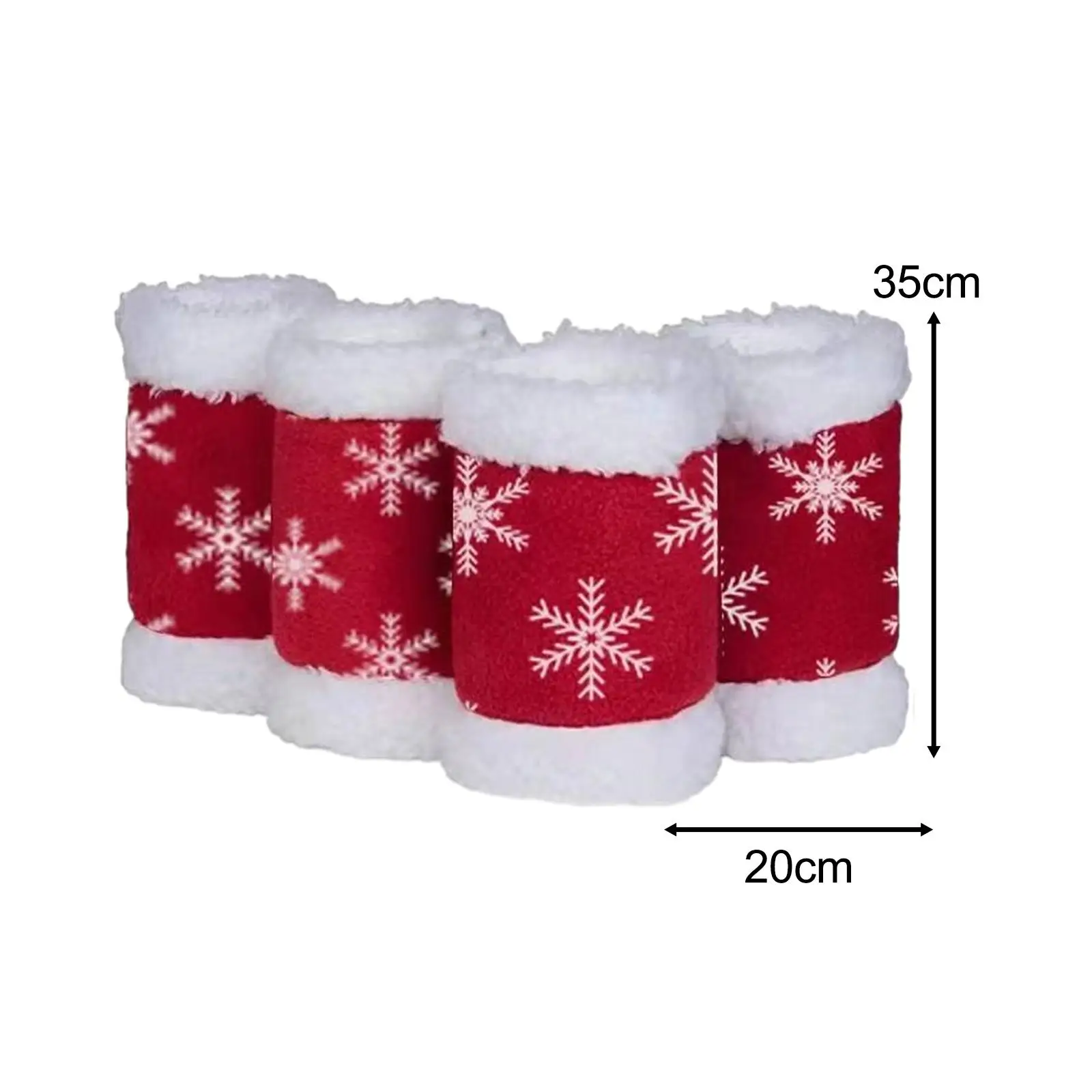 4-delige paardenbeenwikkels Warmer Paardensportuitrusting Polar Fleece Paardenbeenbescherming voor springen Sportrijden Cosplay Kerstmis