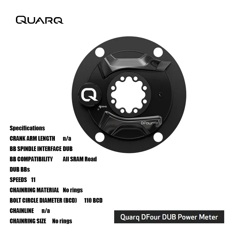 Quarq DFour DUB Power Meter Compatible Crankset - Must use Quarq MTB & Road bicycle acesssories cycling