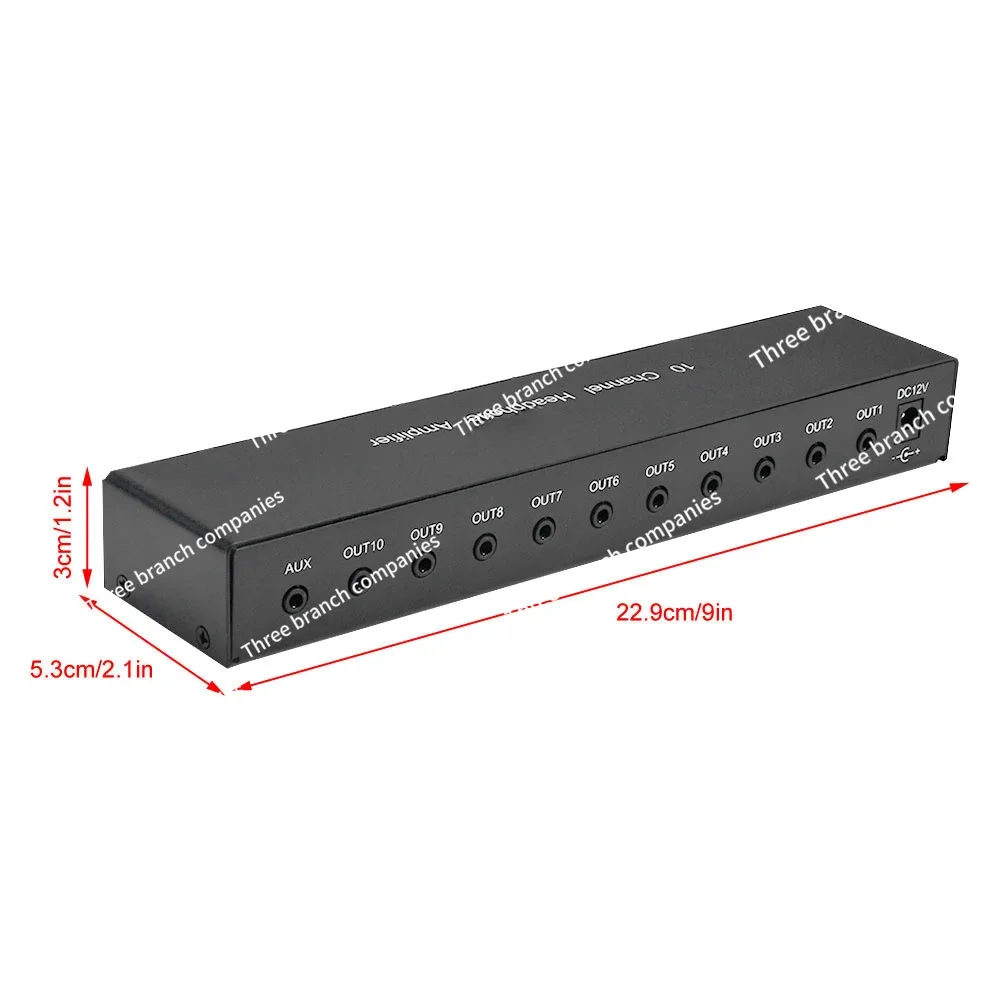 Stereo headphone amplifier, more than one minute, more than ten output audio, music splitter, 10-channel ear amplifier