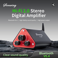 Bluetooth 5.4 Hi-Fi Audio Amplifier 50W+50W 2.0 with AUX USB Input Bass Treble Control for Home Speaker