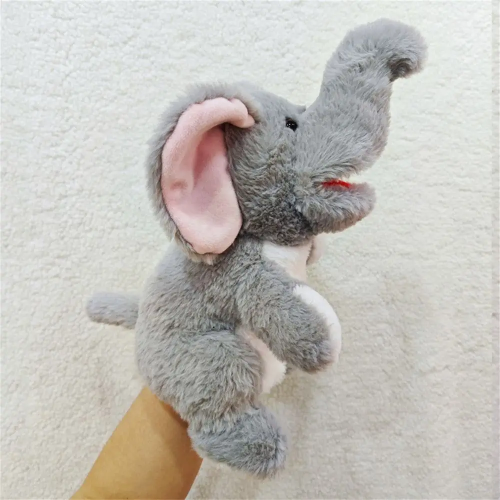 

Children Gift Jungle Animal Animal Hand Puppets Elephant Lion Monkey Leopard Plush Hand Doll Soft Plush Movable Mouth Teaching