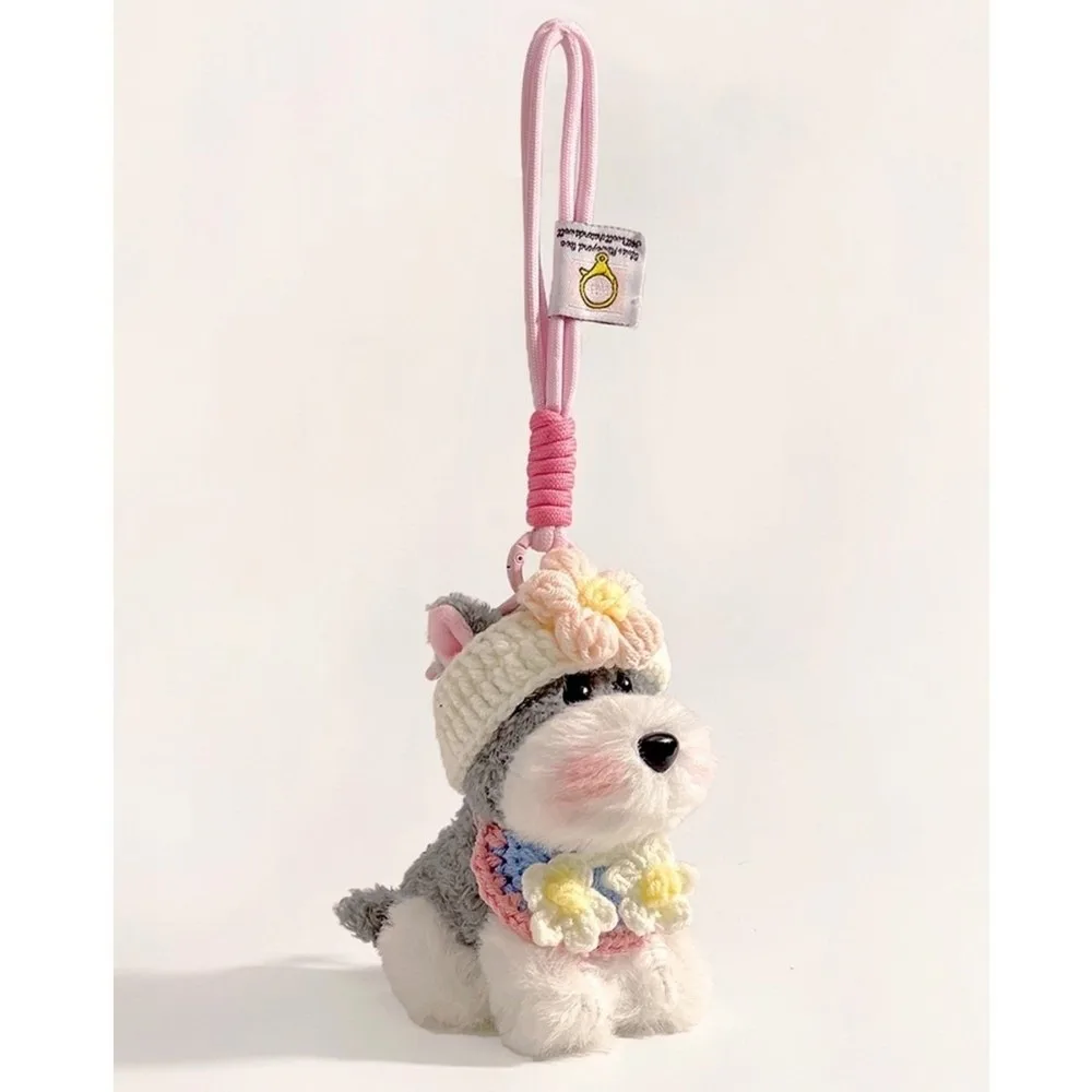 Breloczek Pluszowy Sznaucer Modny Uroczy Puszysty Kreskówkowy Szczeniak Brelok Pluszowa Lalka Chłopak