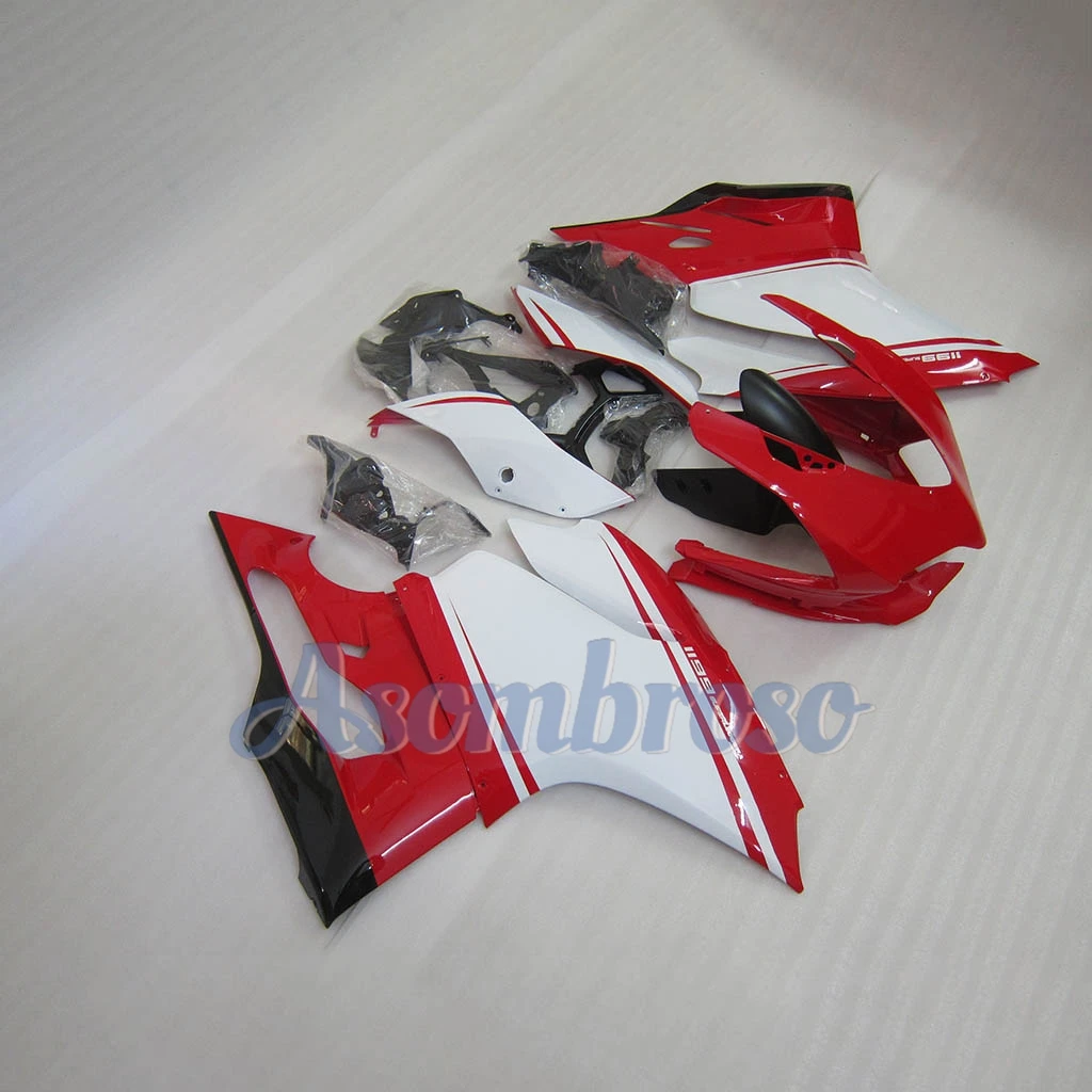 Motorcycle Complete Fairing kit fit For Ducati Panigale 899 1199 2012 2013 2014  ABS Injection Molding red/white Bodywork set