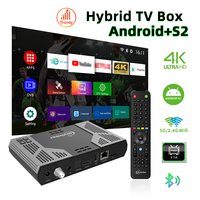 4K Android OTT+DVB-S2 Hybrid TV Box 5G Wifi 2GB+16GB tvbox+H.265 DVB S2 FTA Decoder Digital Satellite TV Receiver Set-top Box