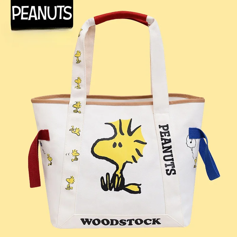 Snoopy borsa a tracolla di grande capacità nuova moda donna semplice pendolare Messenger Tote Bag borsa shopping Bag moda cartone animato