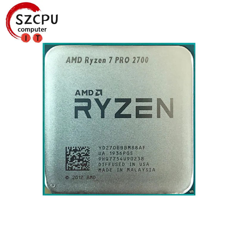 AMD Ryzen 7 PRO 2700 R7 PRO 2700 3.2 GHz Used Eight-Core Sixteen-Thread 16M 65W CPU Processor YD270BBBM88AF Socket AM4