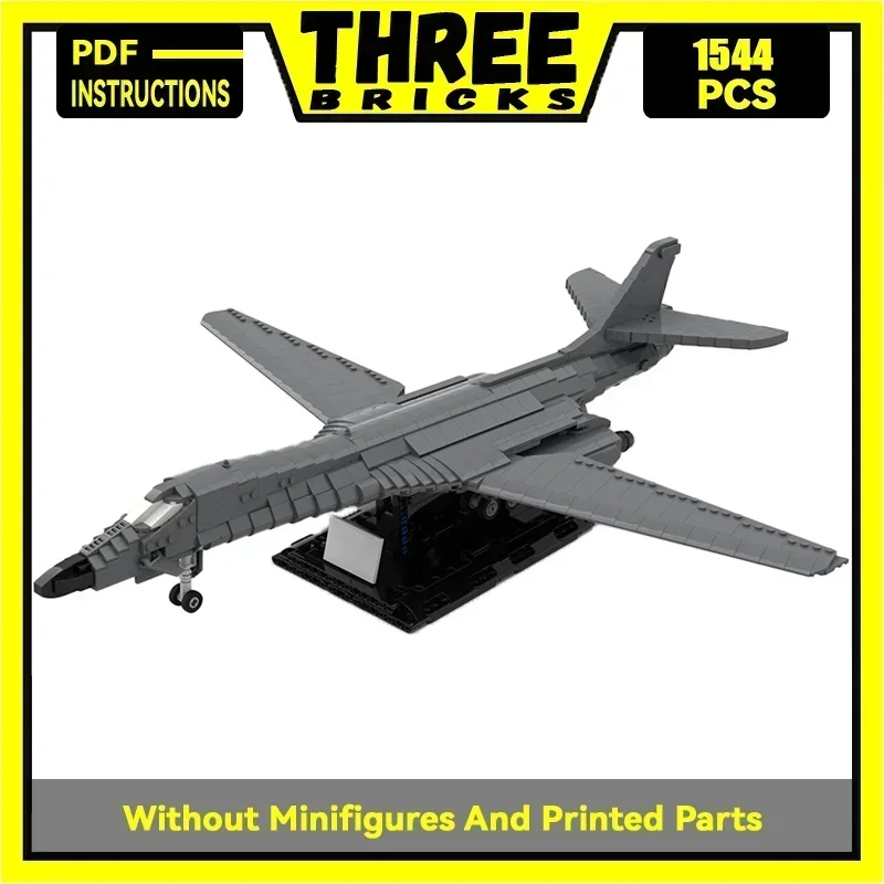 Moc Building Bricks Military Model 1:72 Scale B-1B Lancer Bomber Technology Modular Blocks Gift Christmas Toys DIY Sets Assembly