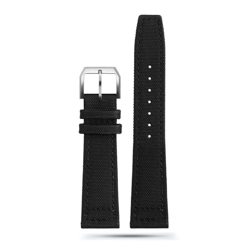 20mm 21mm 22mm Nylon Canvas Fabric Watch Band for Iwc Pilot Spitfire Timezone Top Gun Strap Folding Clasp Belts Wristwatch Strap