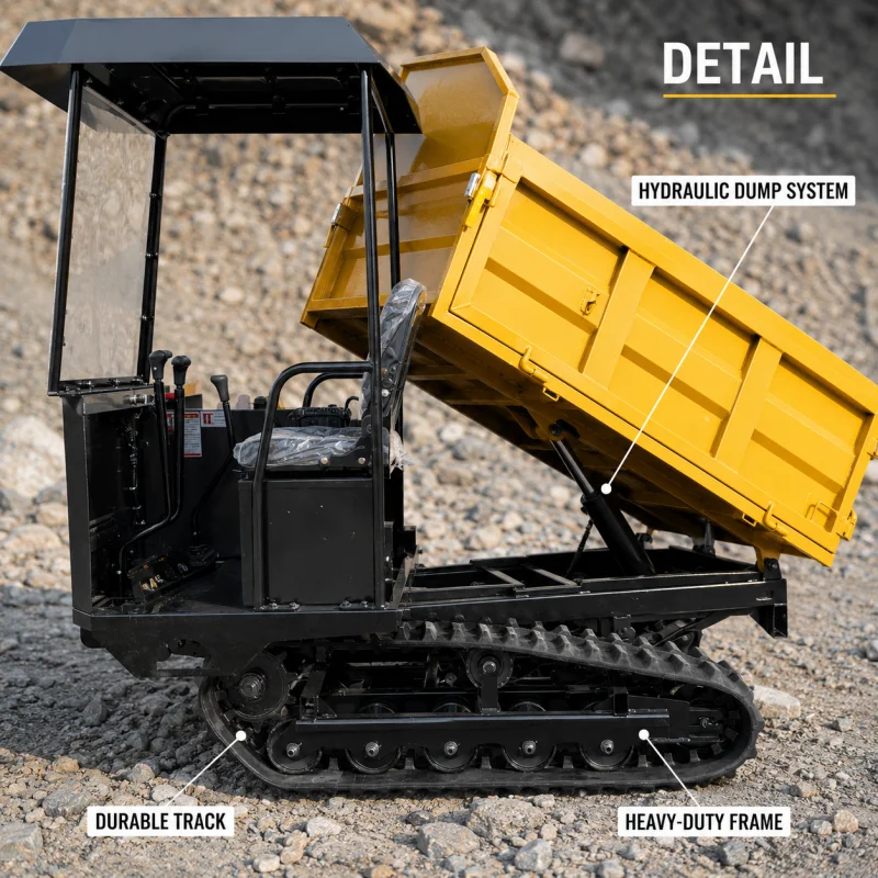 Manufacturer Direct Sale Heavy Duty Hydraulic Lift Crawler Dumper For Steep Hill Slope Climb To Boost Hauling Efficiency