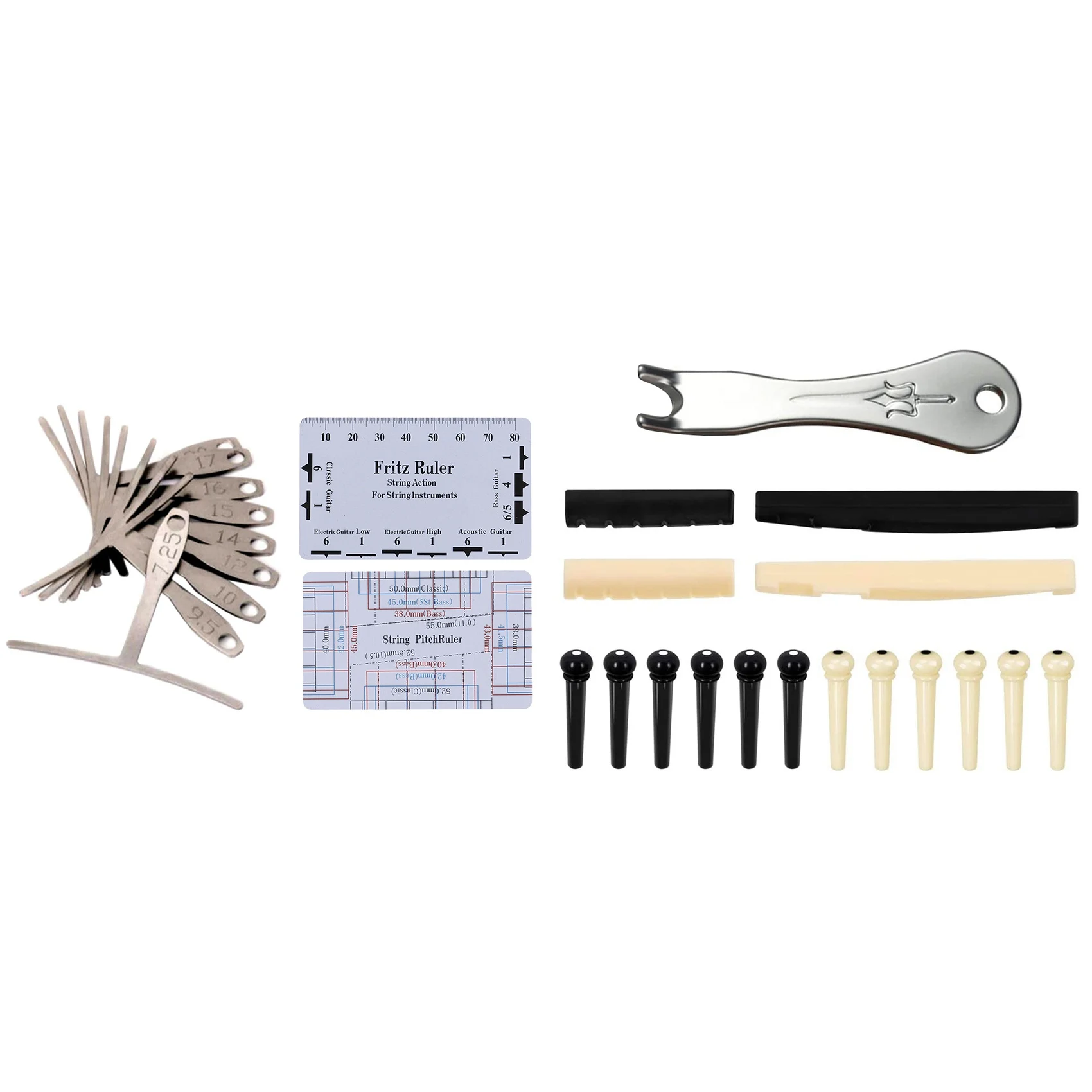 Alat Penarik Pin Jembatan Gitar BARU dengan Set Alat Pengukur untuk Pembuat Gitar