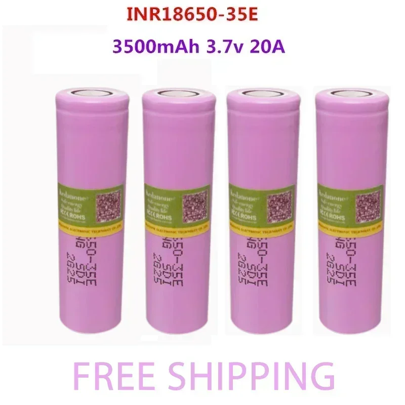 

2022New Original Made In Korea18650 3500mAh 20A Discharge INR18650-35E 3.7v 18650 Battery 3.7V Rechargable Battery+free Shipping