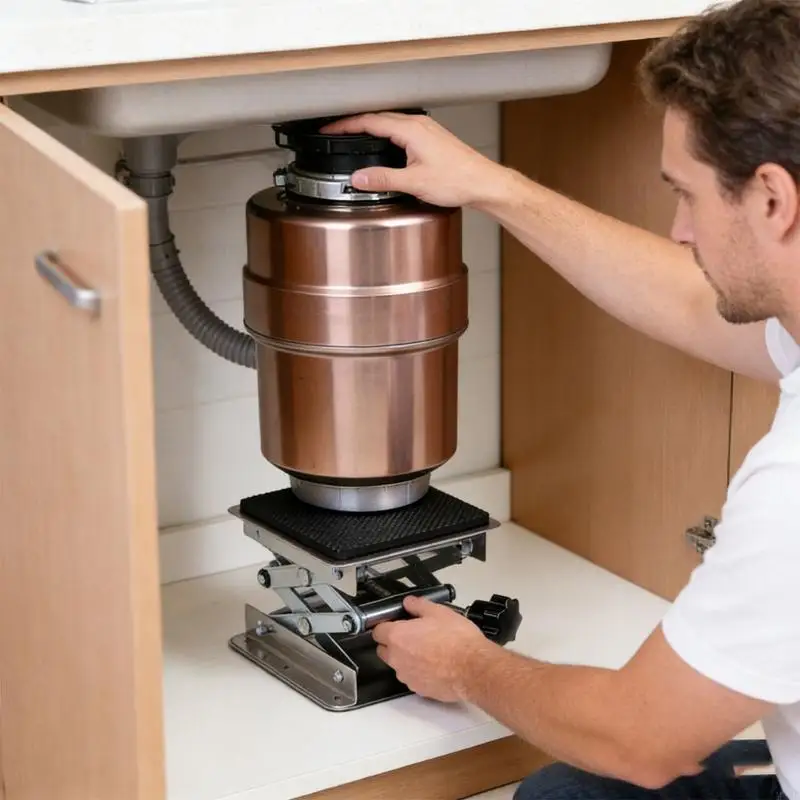 

Heavy Duty Adjustable Support Bracket For Kitchen Sink Waste Disposal Unit With 50-150mm Height And Vibration Absorb M4YD