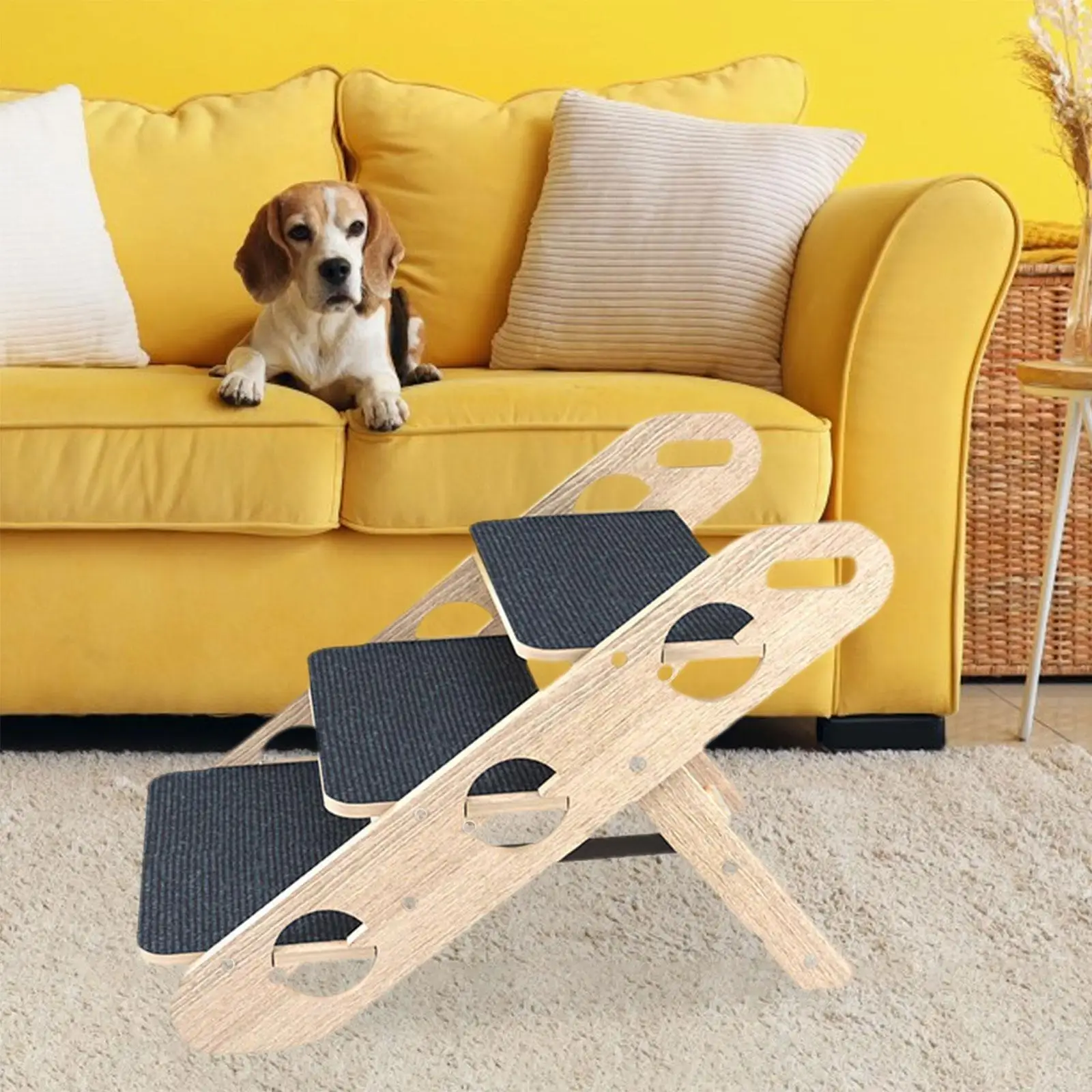 

Лестница для собак, легкая лестница для маленьких собак, очень широкая лестница для домашних питомцев, кровать для кошек и собак старшего возраста, диван для собак с повреждениями