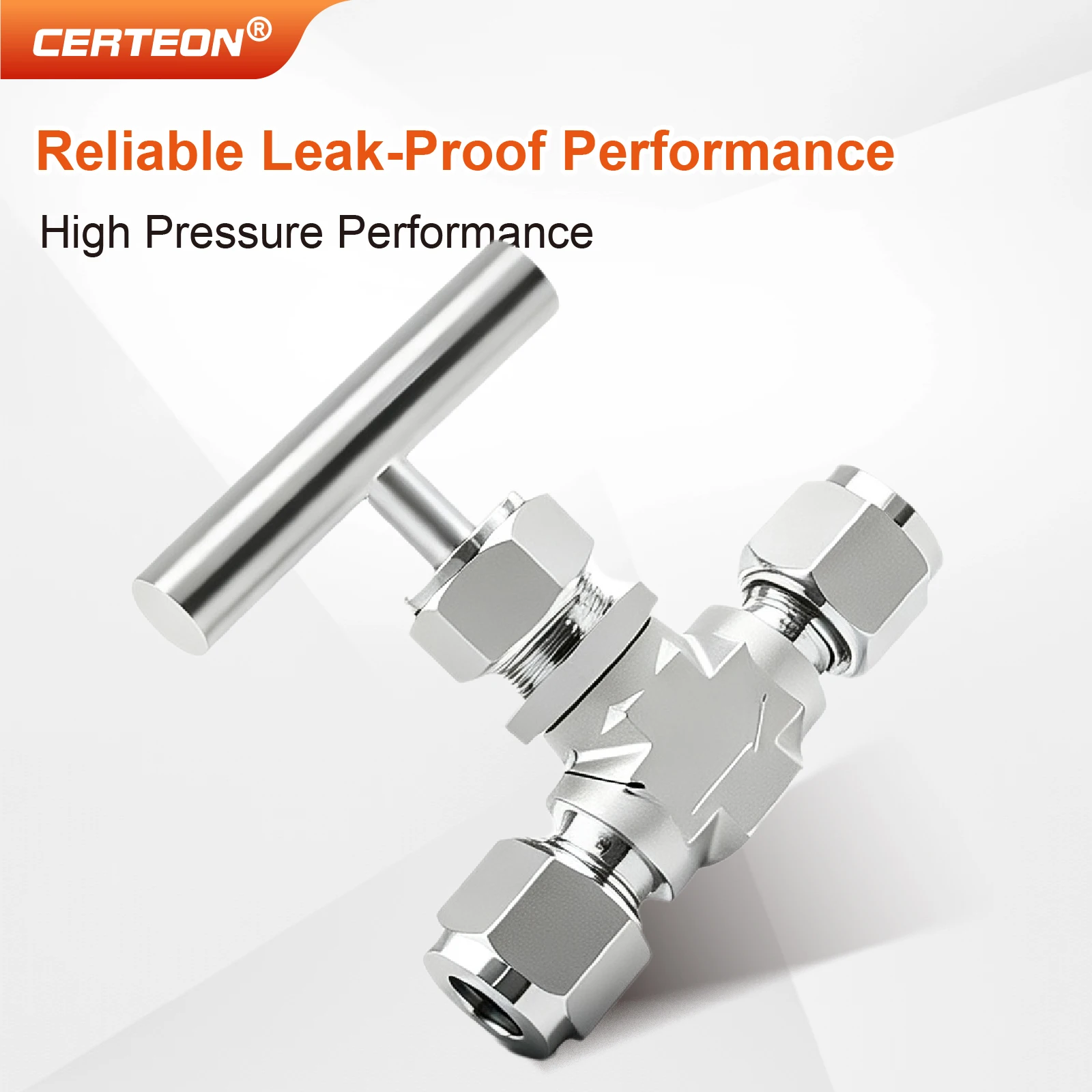 3-16mm 1/8-1/2 Panel Stop Tube Fitting Instrument Air Flow Control  304 Stainless Steel Compression Needle