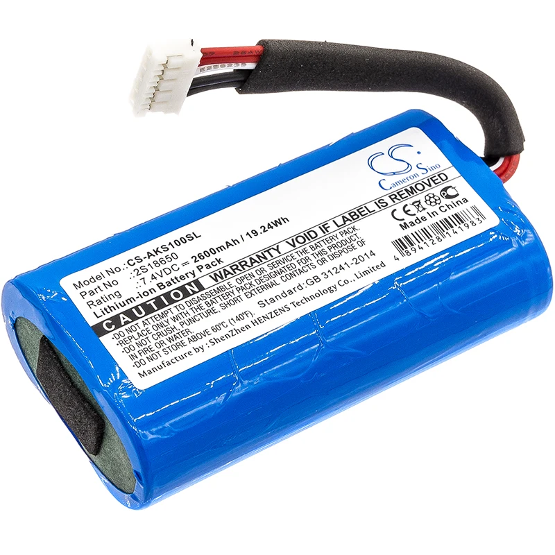 Li-ion Speaker Battery for Anker,7.4v,2600mAh,SoundCore Boost,2S18650