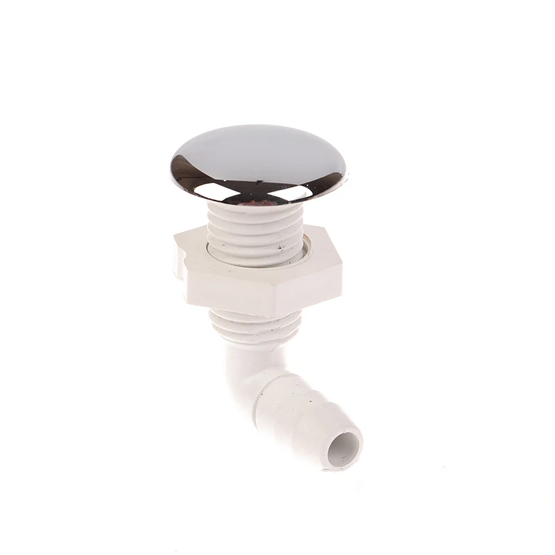 Hot Tub Air Jet Air Nozzle Chrome-plated Surface Non-metallic with White Base Massage Bathtub Accessories
