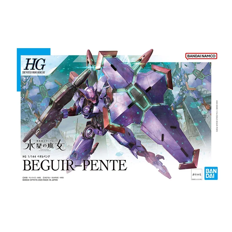 Original BANDAI Gundam HG 1/144 Beguir-Pente The Witch From Mercury Assembly Anime Action Figure Toys Collection Gifts In Stock