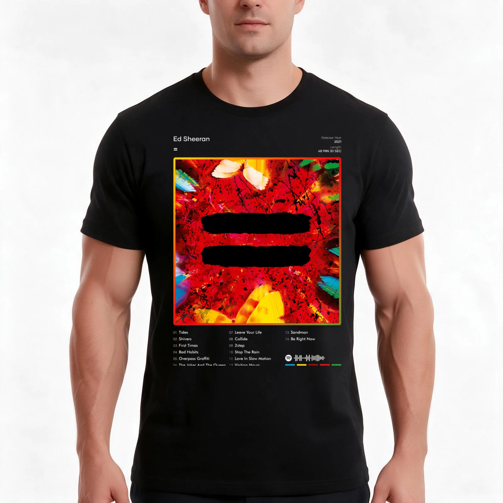 Ed Vintage - Ed The Mathematics Tour 2023 T-Shirt Summer Casual Cotton Tee Oversized Streetwear Tops Vintage Graphic Print